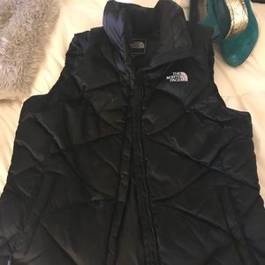 North face black down vest